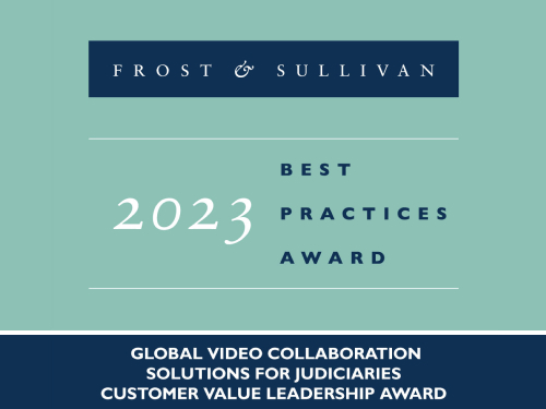 Pexip Virtual Courts Wins Frost & Sullivan Customer Value Leadership Award