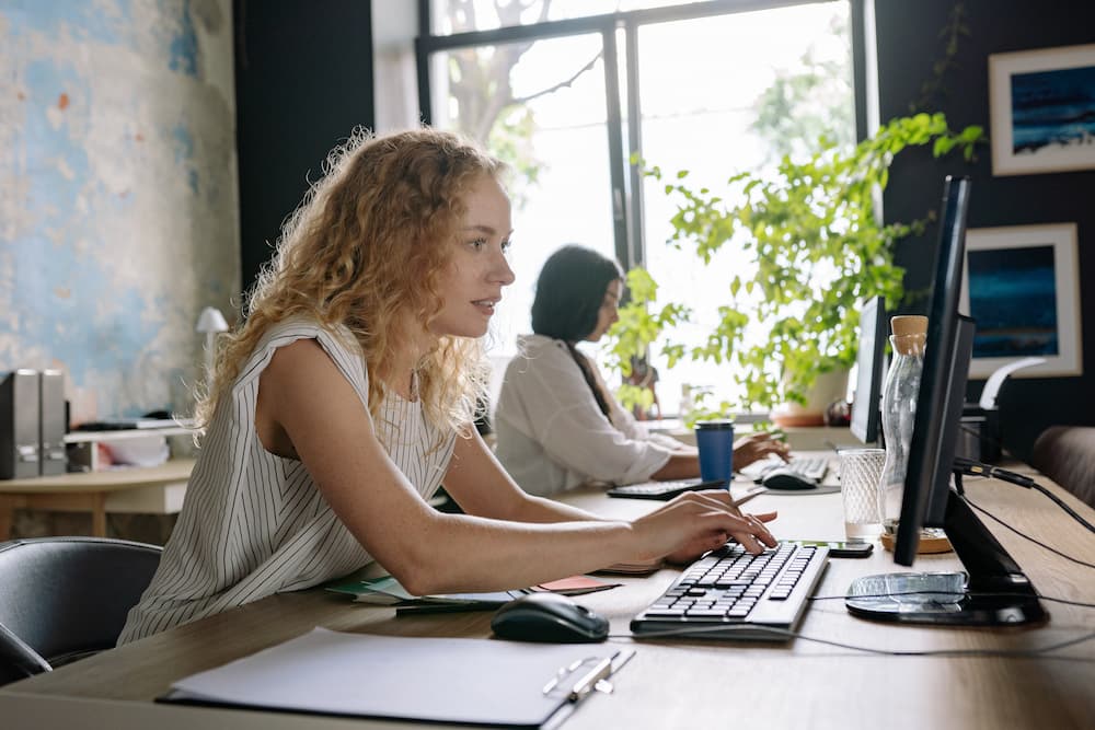 Focused work in an office