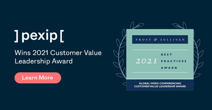 Pexip wins Frost & Sullivan’s 2021 Customer Value Leadership award