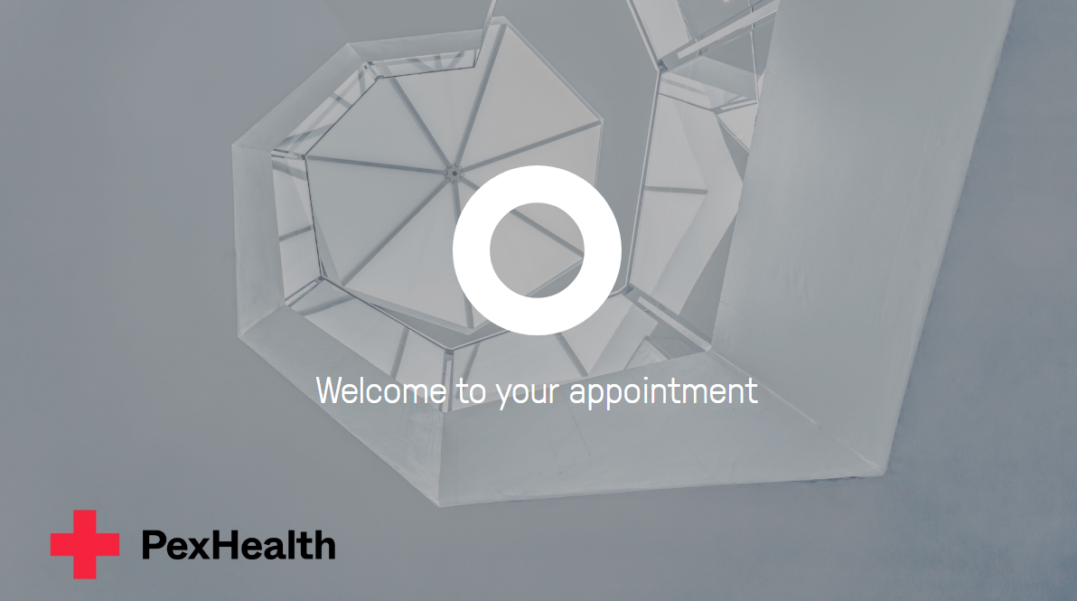 PexHealth welcome screen