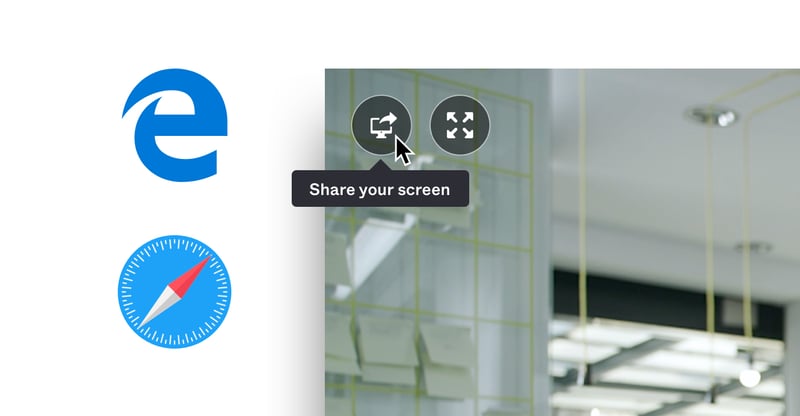 Screen sharing in Edge and Safari