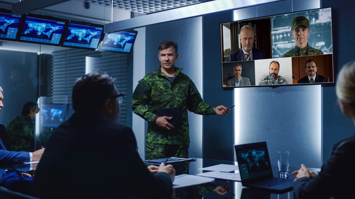 Secure Conference Room From Meetings to Missions - the Future of Collaboration | Pexip