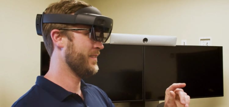 fortune 50 employee uses mixed reality smart glasses