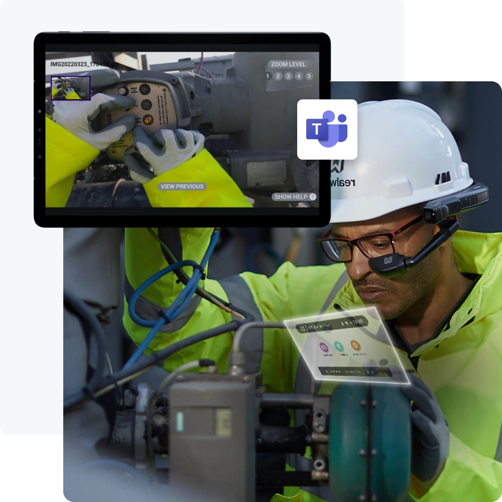 oil and gas worker wearing wearables