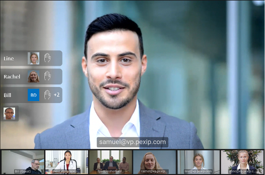 Video conferencing features on Pexip's CVI for Microsoft Teams solution