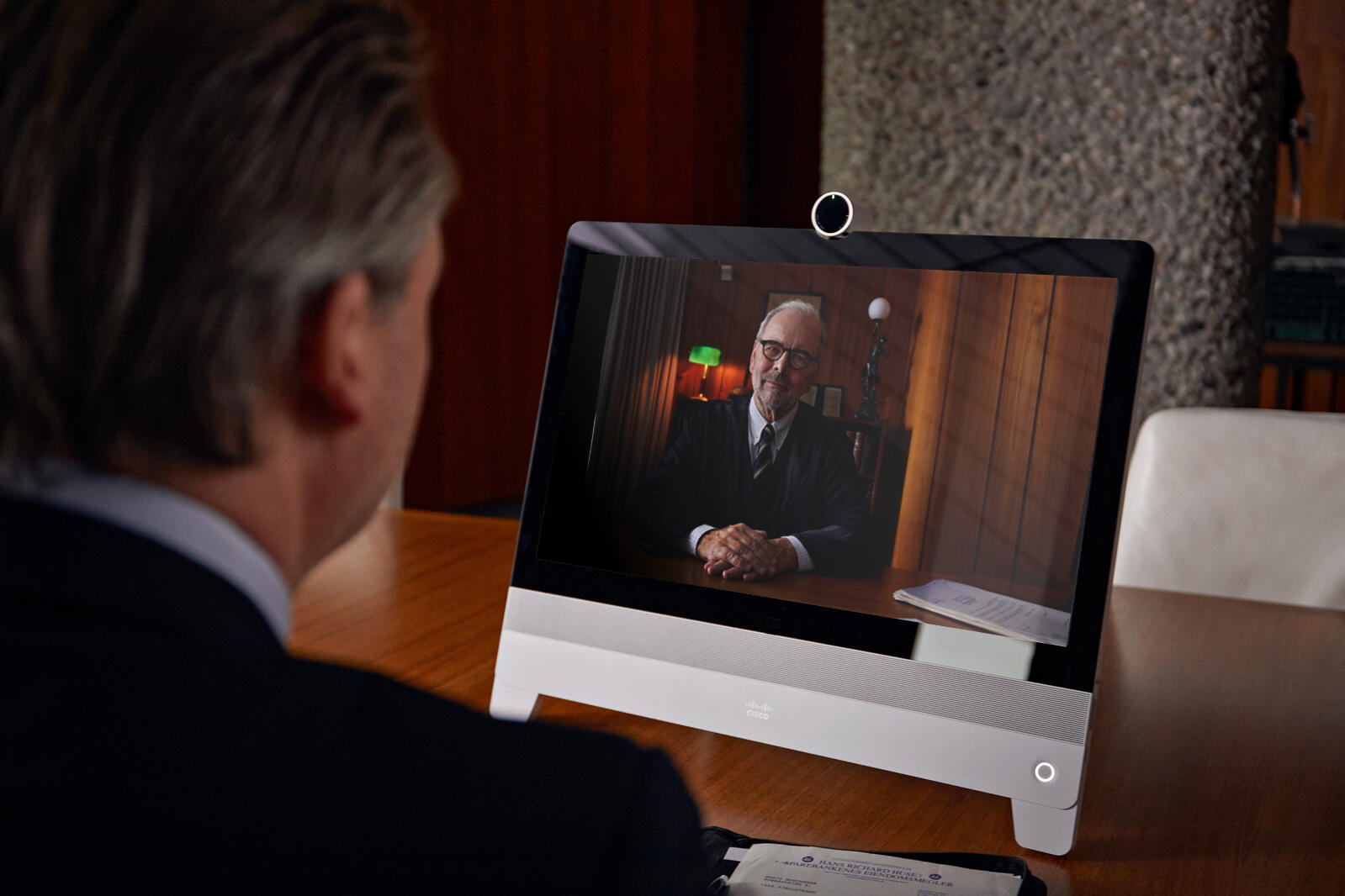 lawyer and judge use pexip virtual court video solution